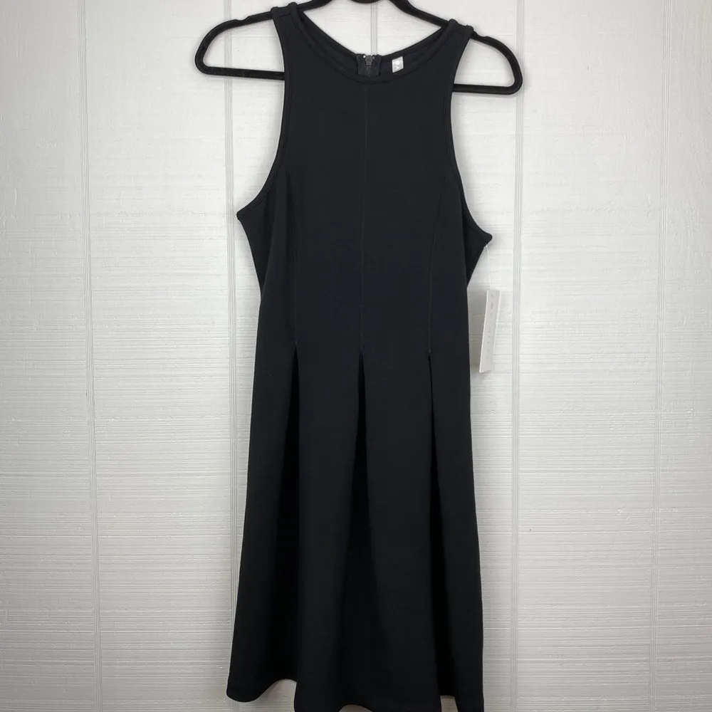 NWT Althleta En Route Scuba Dress Black Sleeveless Fit And Flare Size M - Image 2