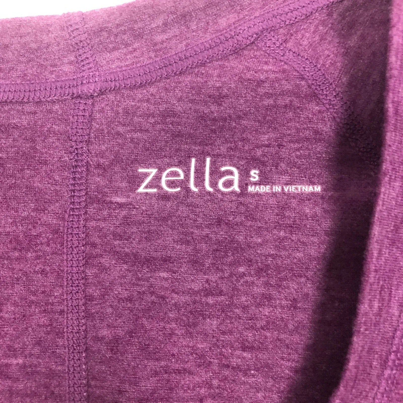 Zella Long Sleeve Scoop Neck Hooded Purple Athletic Top Size S - Image 3