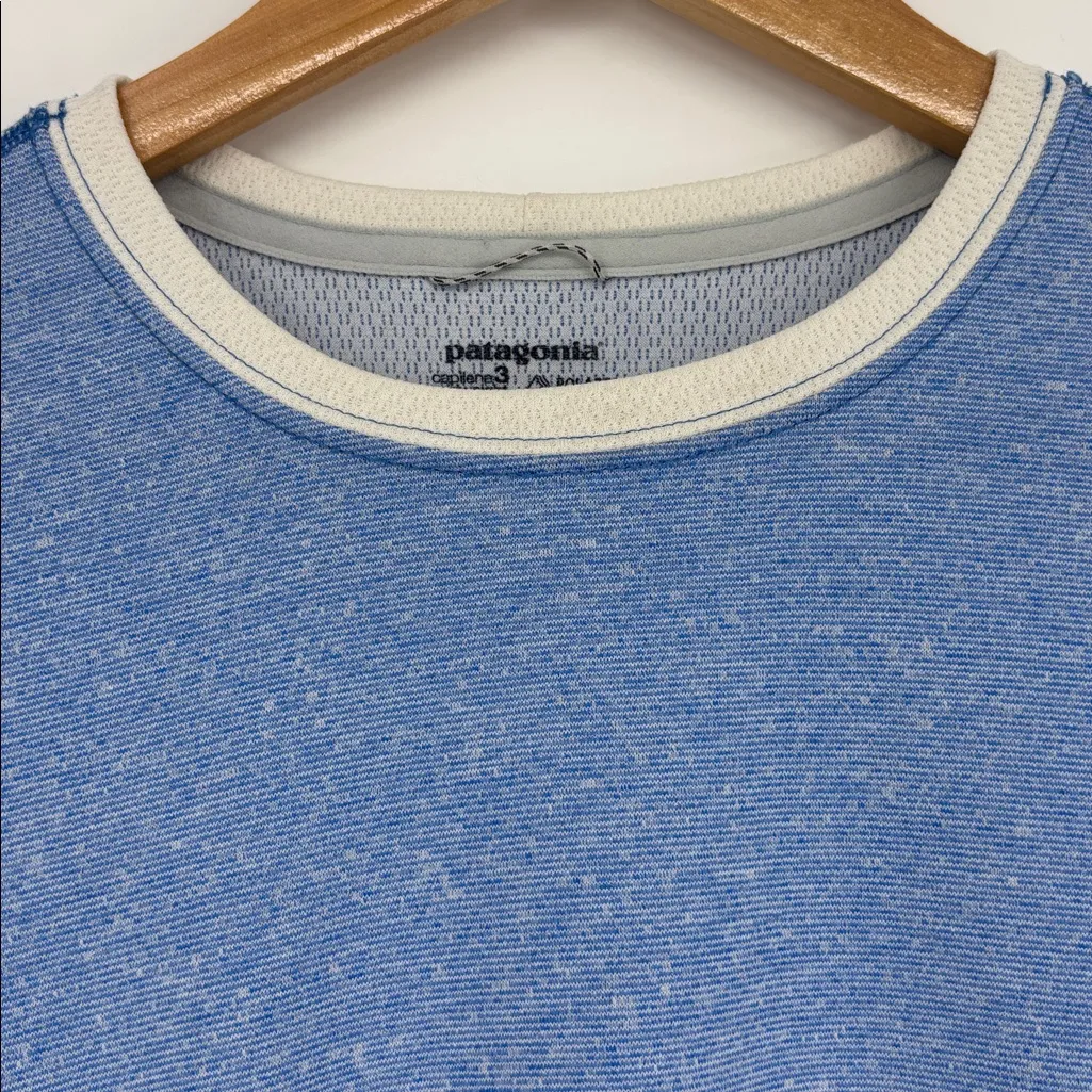 Patagonia Capilene 3 Mid Weight Polartec Base Layer Top Women’s Size Medium Blue - Image 2