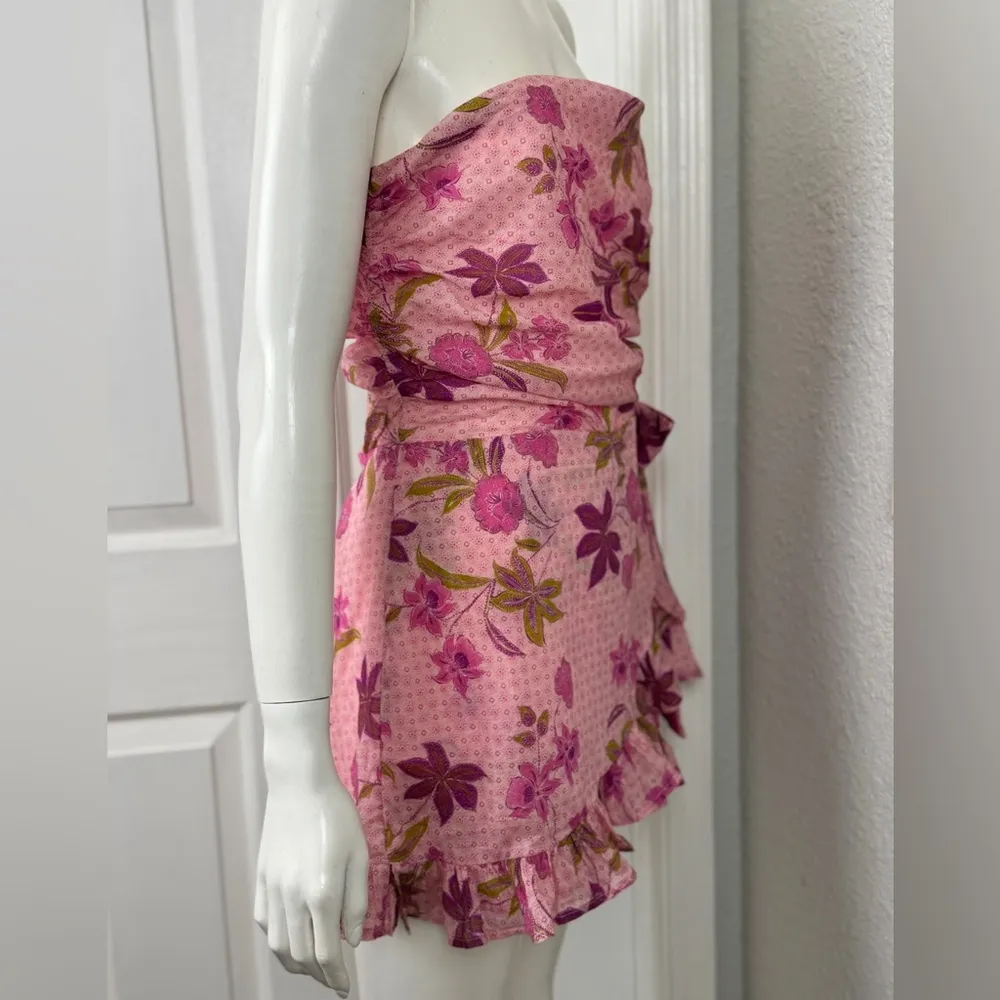 Olivaceous 100% Cotton Soft Girl Blush Pink Strapless Romper Size Large F54 - Image 2