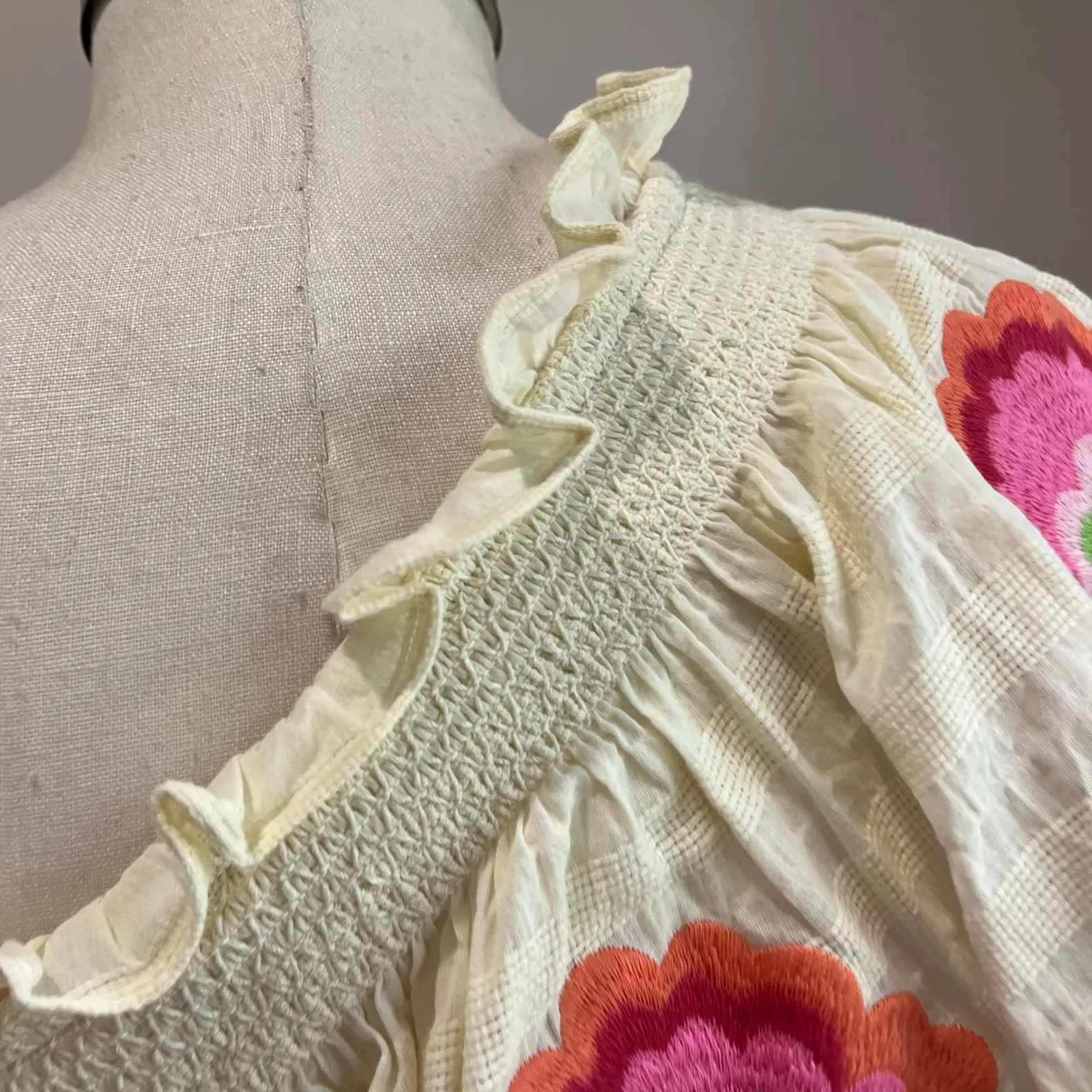 Plenty by Tracy Reese Embroidered Floral One-Shoulder Maxi Dress Sz Small Petite - Image 8