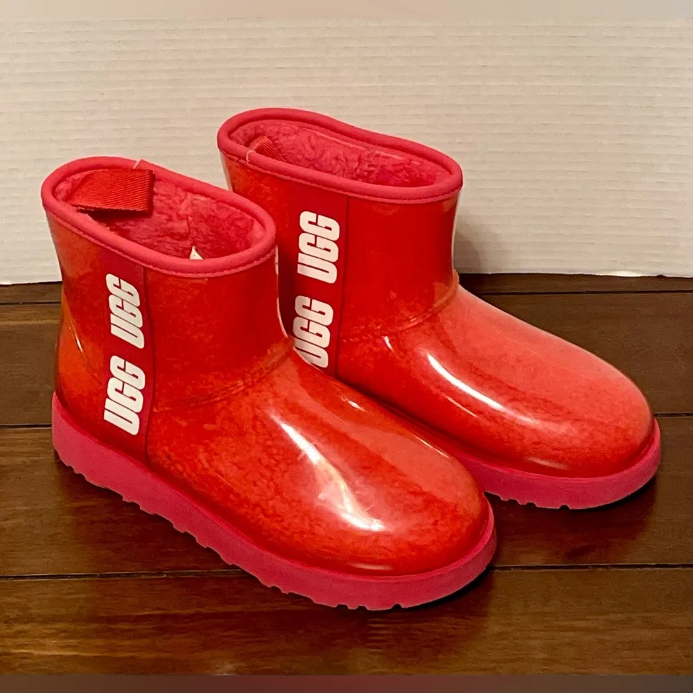 UGG Classic Clear Mini Boot Hibiscus Pink Women's Sz 6 - Image 5