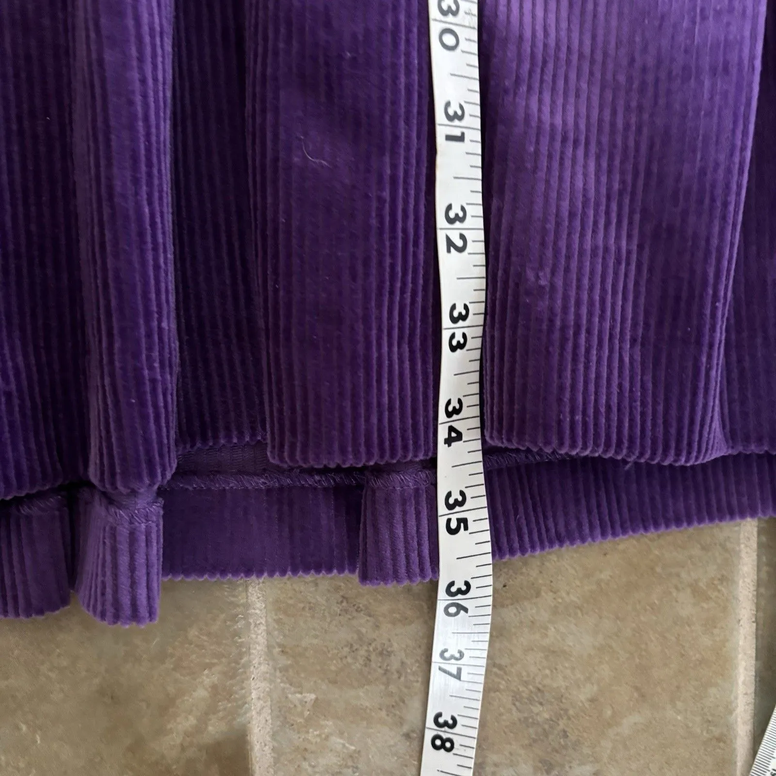 Teddy Fresh Dress Womens Size Large Purple Corduroy Long Sleeve Mini Cute Chic - Image 6
