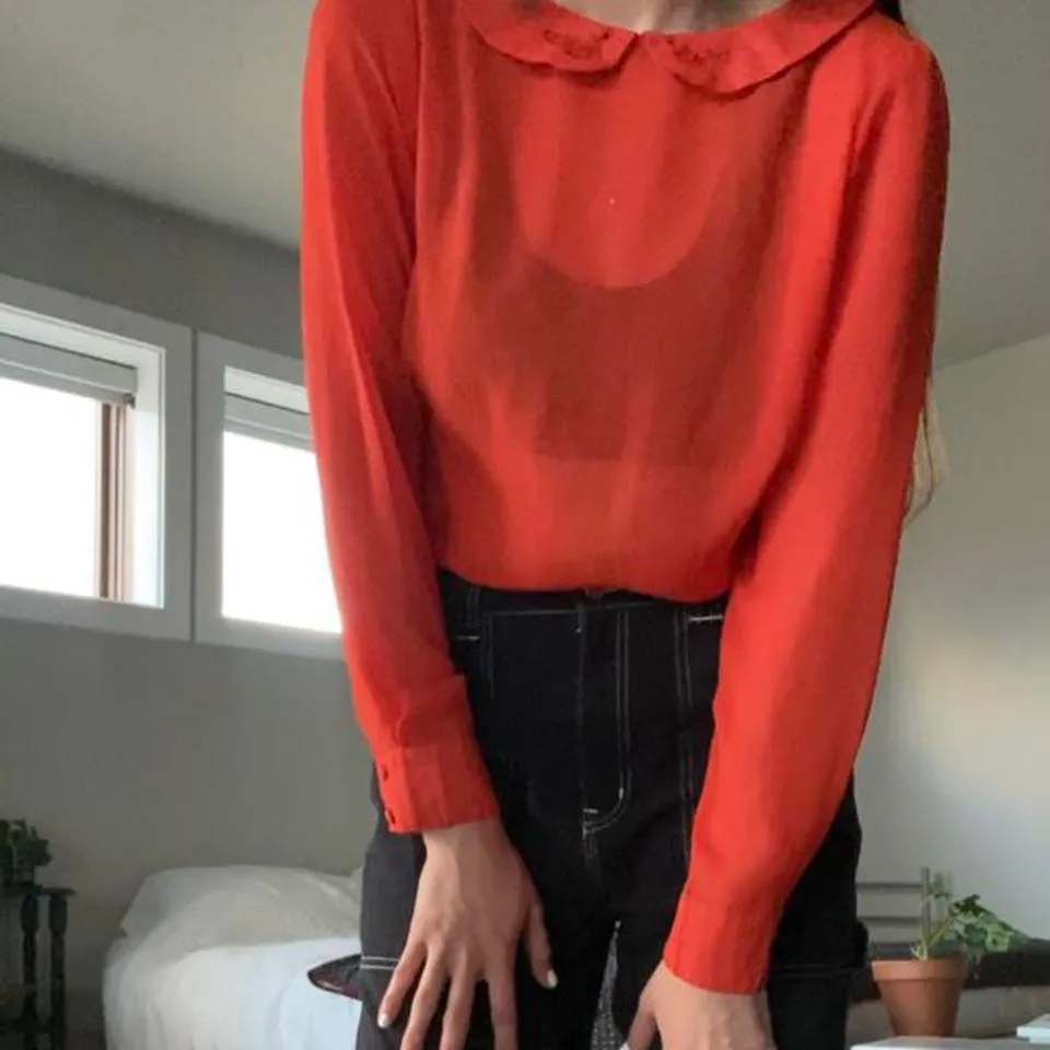 Classic orange sheer blouse 🍊 - Image 2