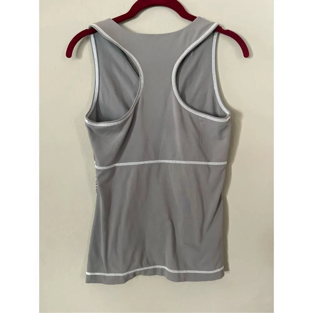 Eddie Bauer Athletic Gray Tank Top Floral Side Size Sm Womens. - Image 2