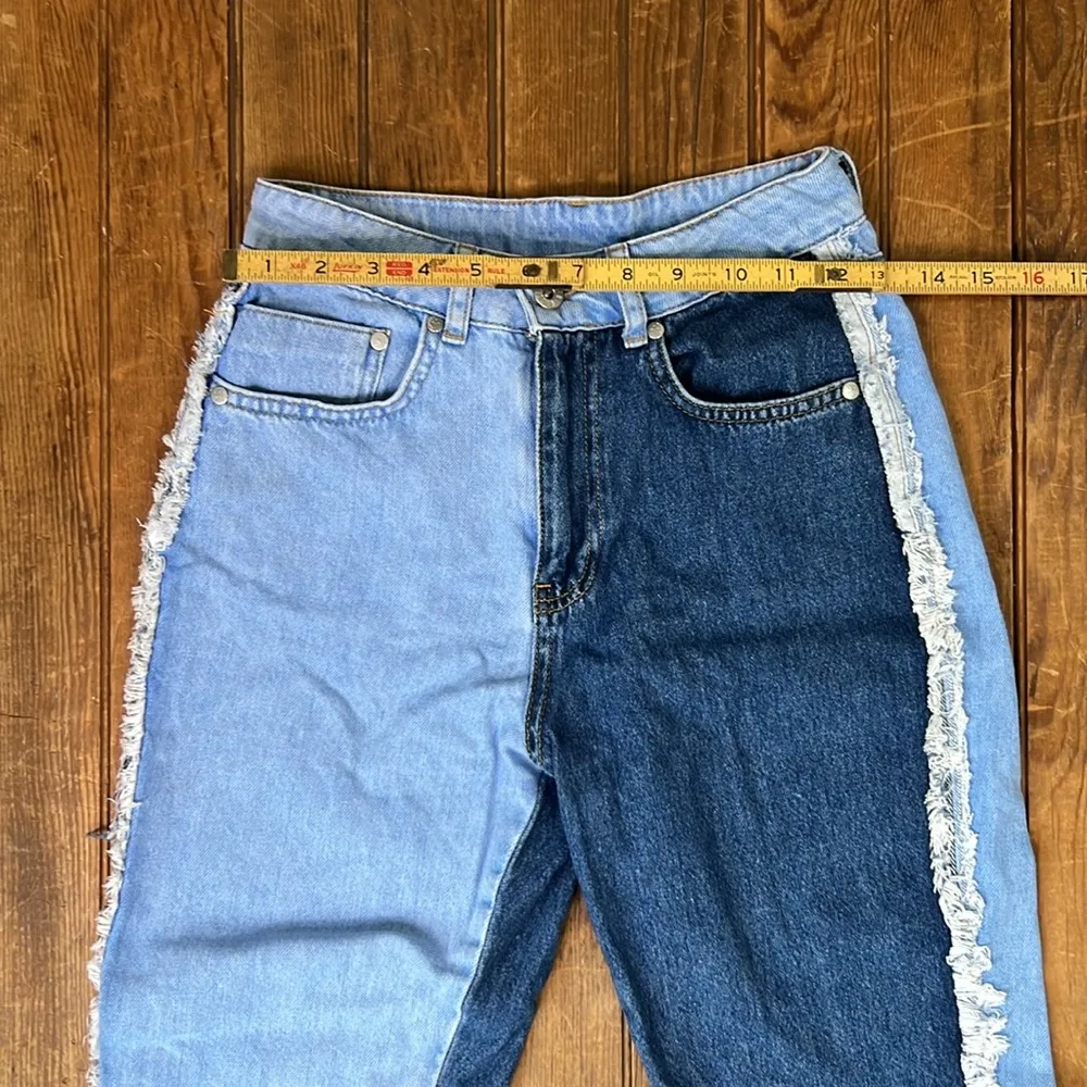 Women’s The Ragged Priest high waisted, patchwork jeans, size 26 - Image 3