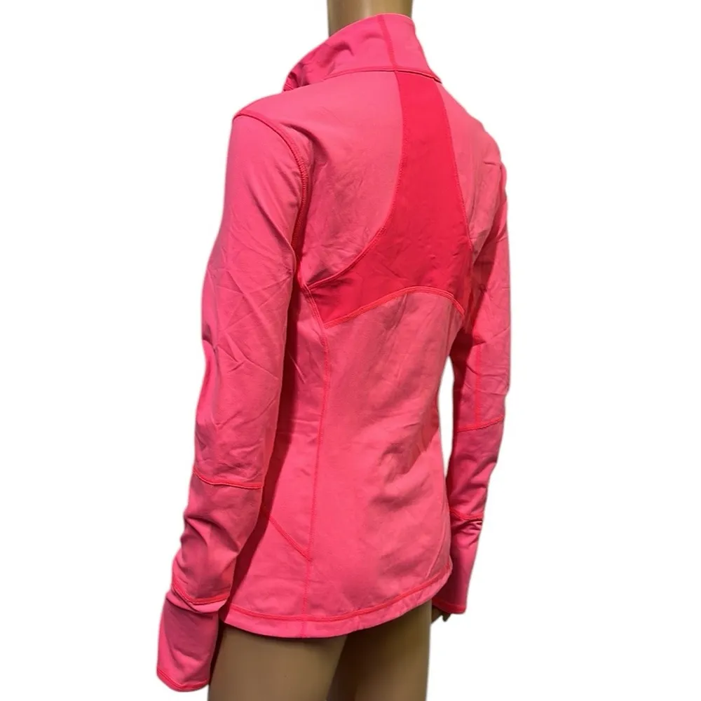 Kirkland Athletic Full Zip Jacket 4 Pocket With Thumb Holes Pink Womens Small - Image 3
