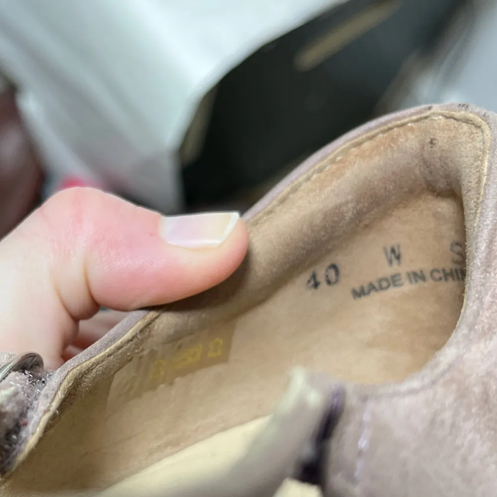 Ziera Flower Dizzy Mary Jane Mauve Leather Suede Comfort Shoe Size EU 40 US 9.5 Tan - Image 8