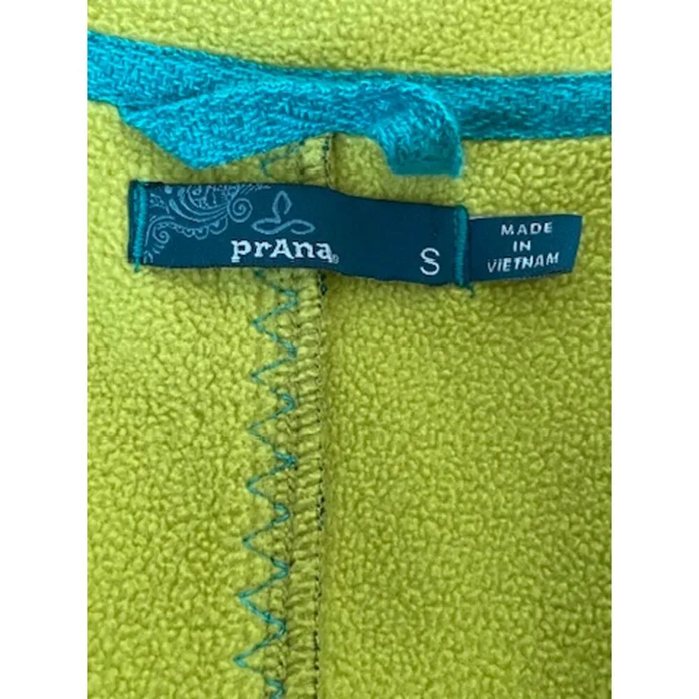 Prana Akita Teal Green Fleece Lined Hooded Full Zipper Hoodie Sweatshirt Jacket - Image 6