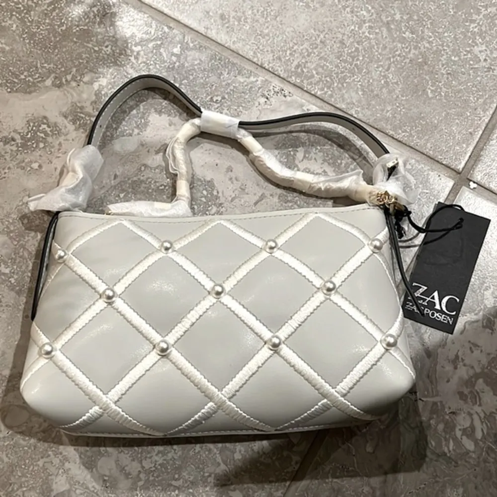 ZAC POSEN Zip Top Crossbody Bag in Moonlight, New w/Tag Retail $250 - Image 3