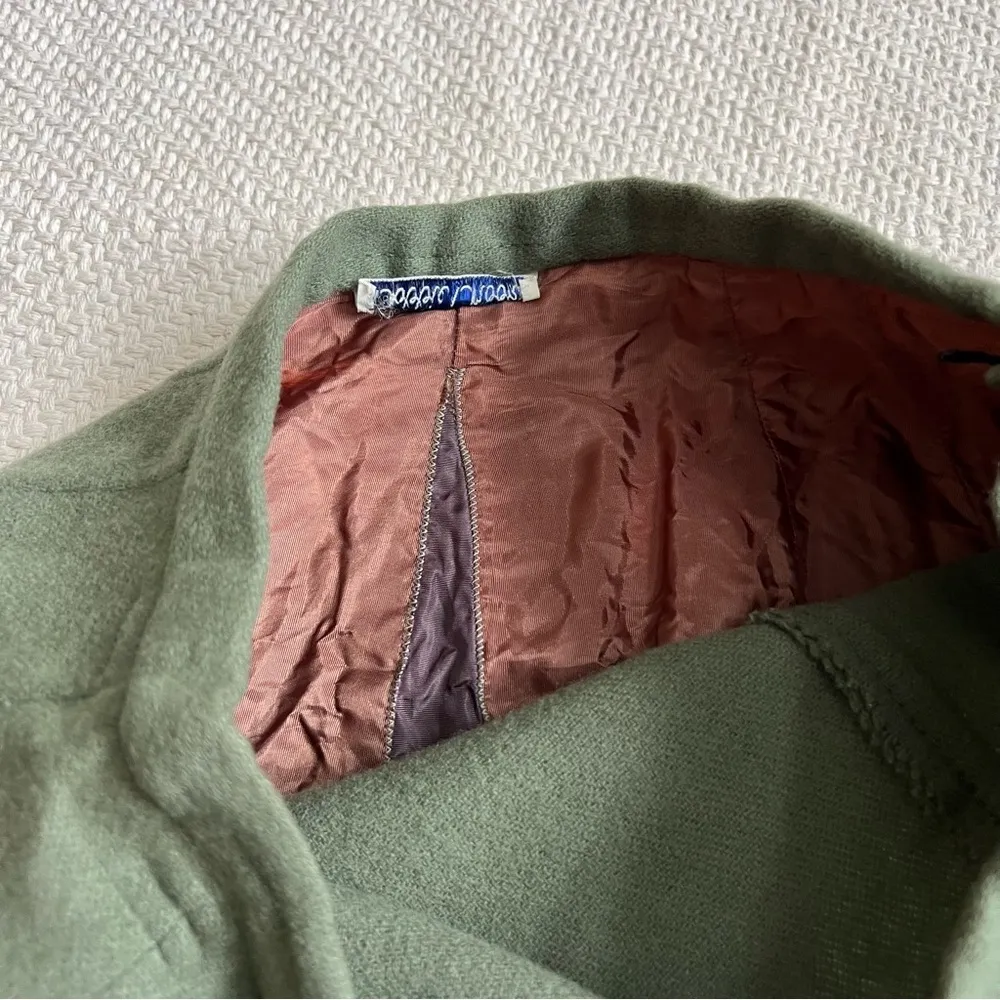 Vintage 60s Soft Green Wool High Waisted Skirt - Image 5