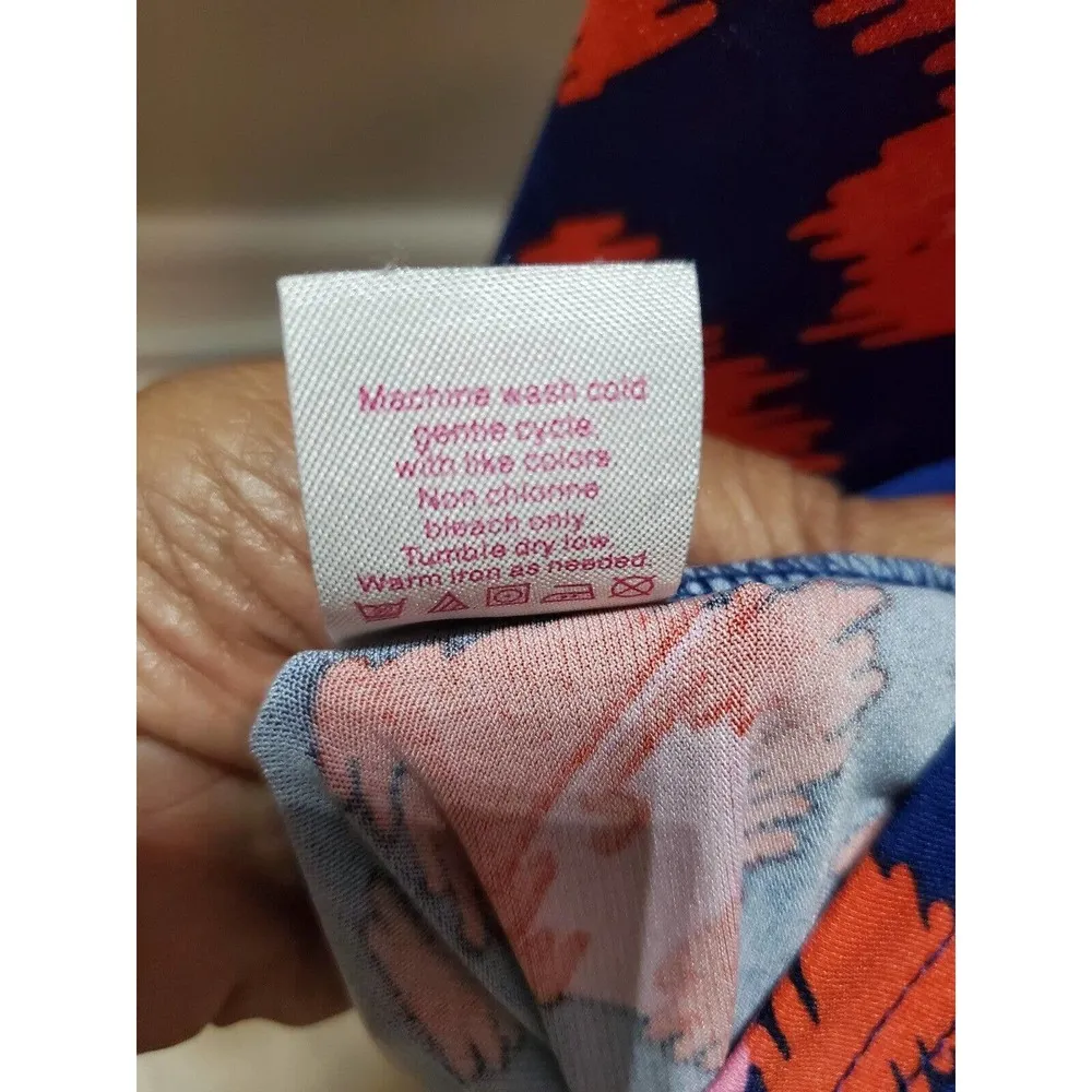 Macbeth Collection Womens Blue Polyester V-Neck Long Sleeve Knee Length Dress S - Image 9