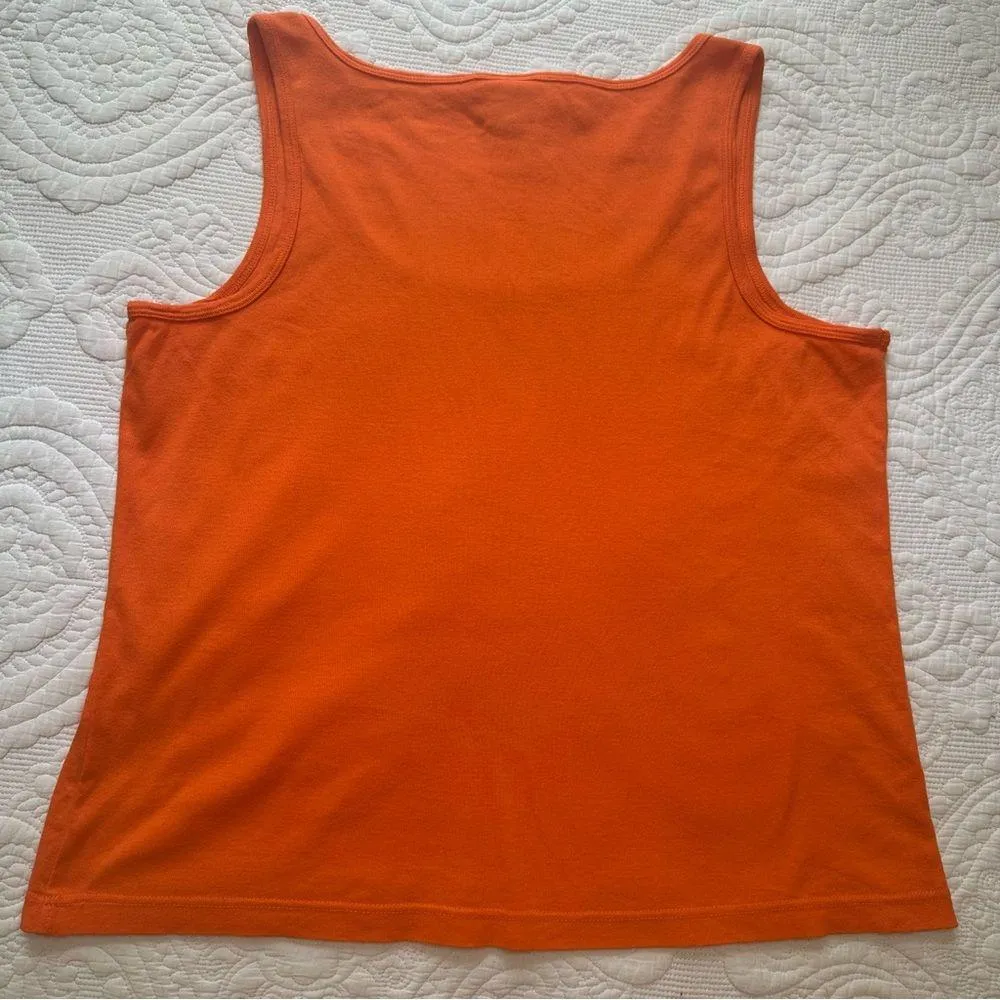 Tommy Hilfiger Vintage Y2K Baby Tee Tank Top. Color: Orange. Size: XL. - Image 6