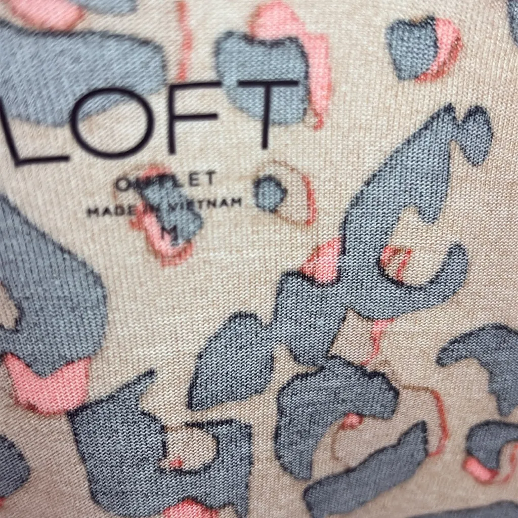 LOFT outlet swing cheetah print casual top size medium - Image 7