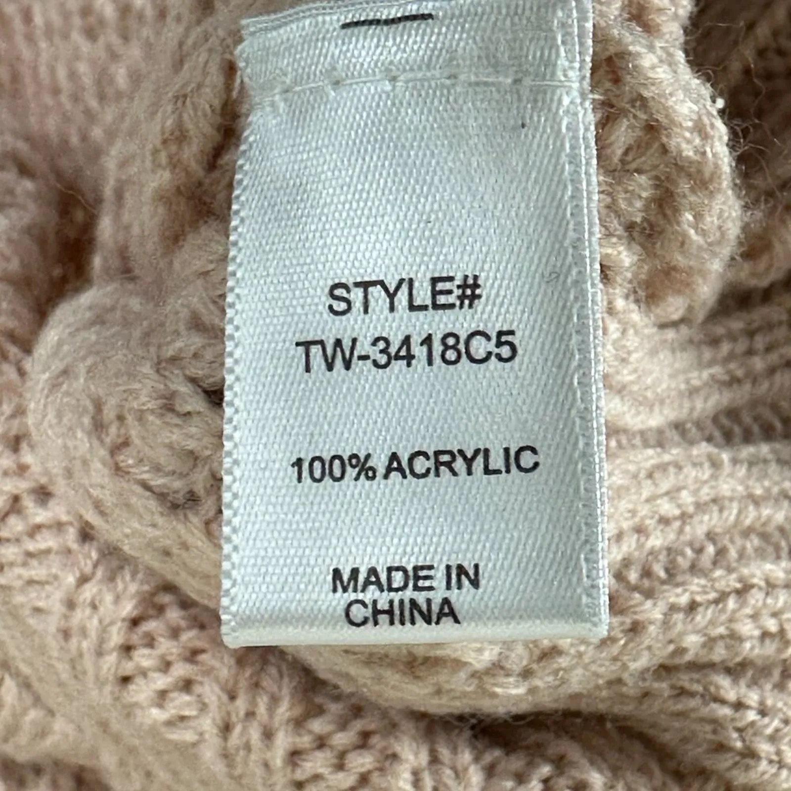 Zenana Sweater Womens M Beige V-Neck Chunky Knit Slouchy Oversized Cozy Neutral - Image 5