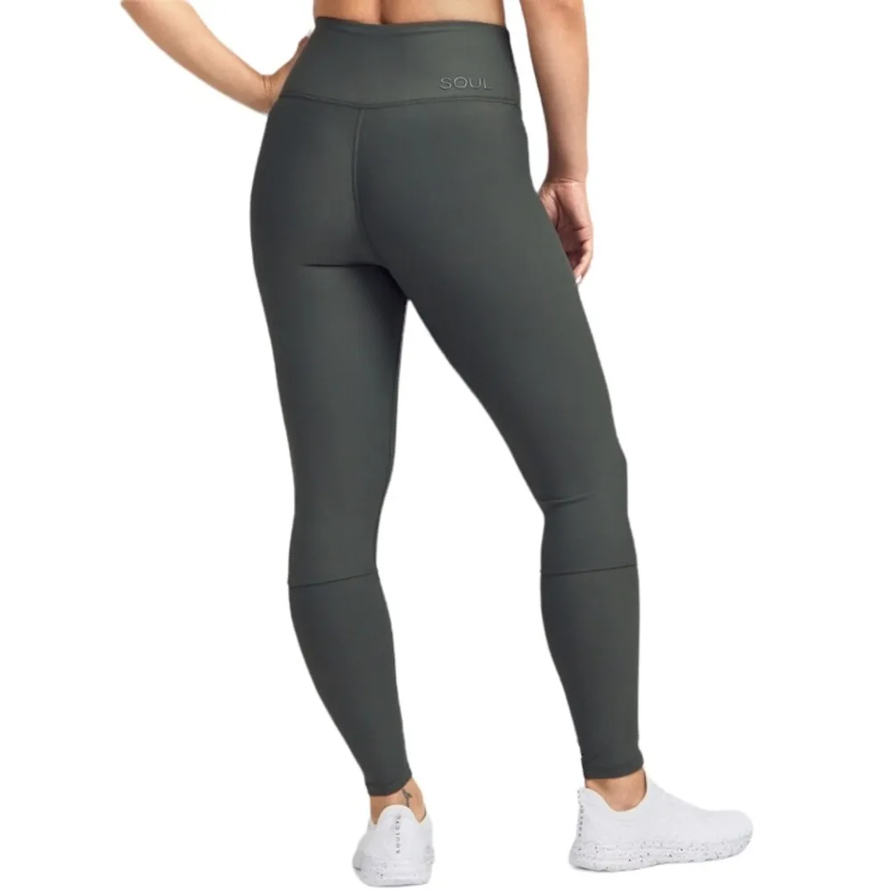 SOUL BY SOULCYCLE Mesh Insert Leggings in Olive size M - Image 2