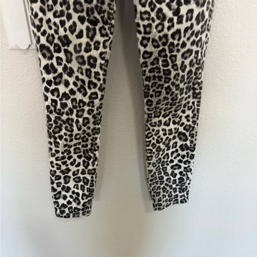 Good American Good Waist Crop Skinny Jeans Snow Leopard Black White Size 25 / 0 - Image 5
