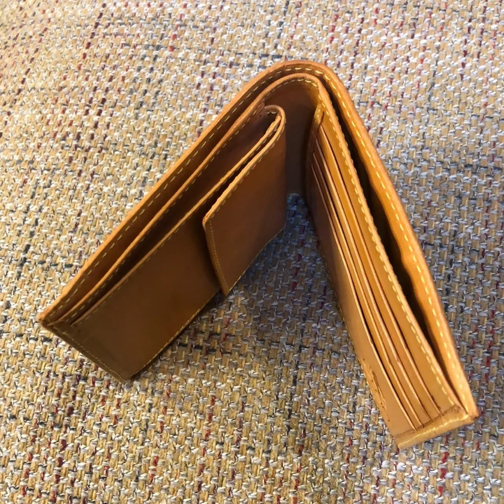 ETRO Milano Red Paisley NWOB Coated Canvas Vachetta Bifold Wallet - Image 12