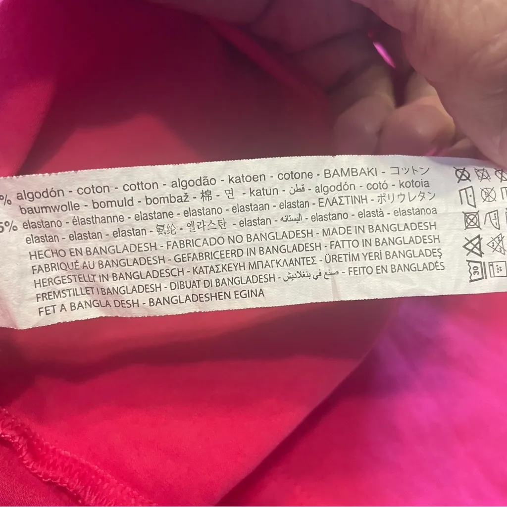 Zara Pink T-Shirt Women’s Medium cropped - Image 4