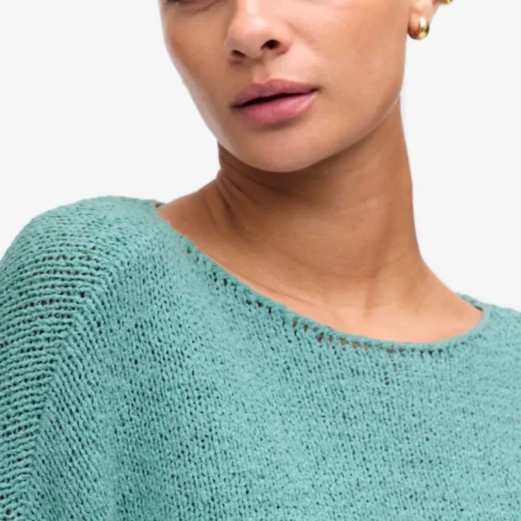 NWT Madewell Boatneck Pullover Knit Sweater in Wave Crest - Size: Large - Image 10