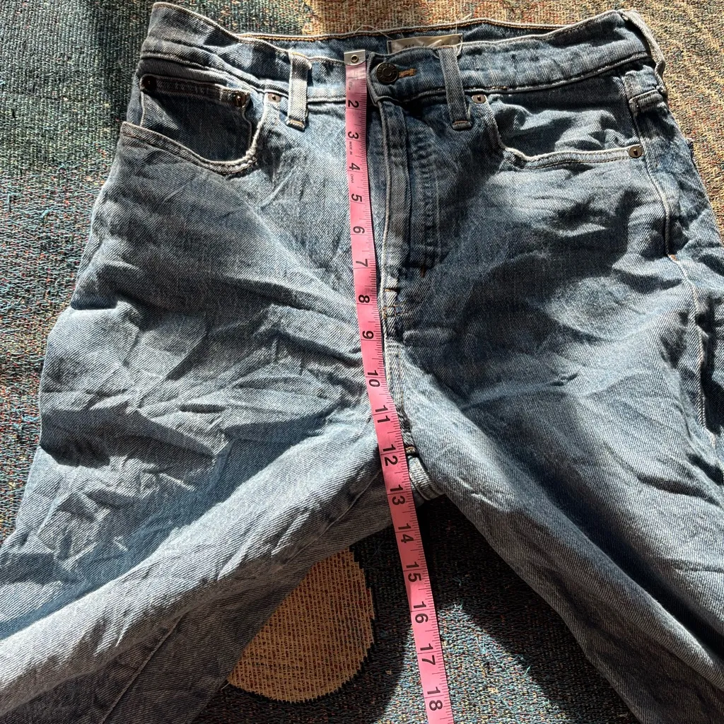 Madewell Classic Straight Jeans Women’s 28 Ultra High Rise Light Wash Denim Y2K - Image 12