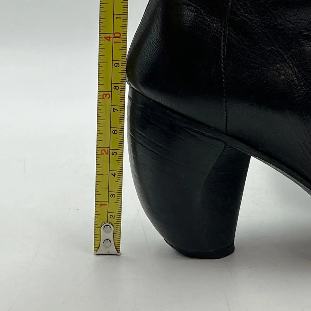 Tracey Neuls Black Leather Ankle Booties Dark Academia Size 7 - Image 9