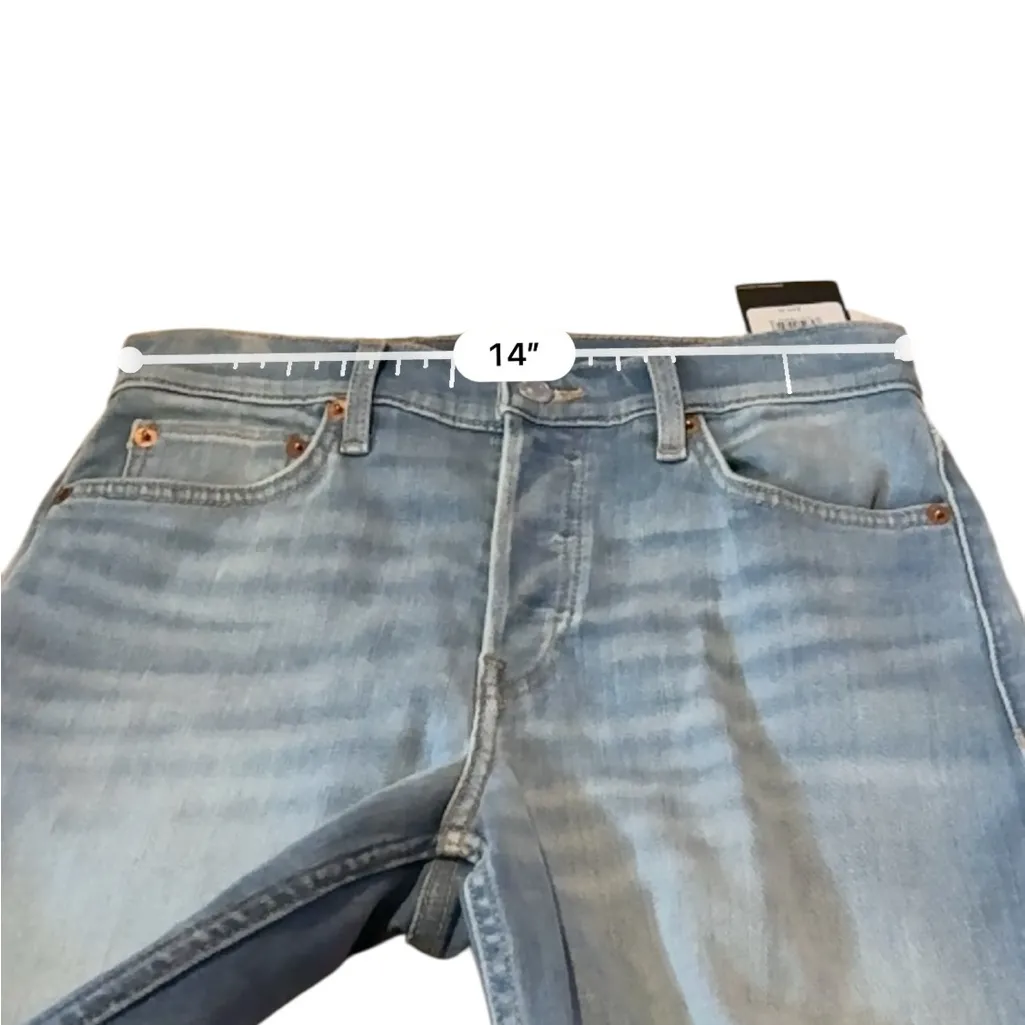 Re/Done NWT Marea Cropped Jeans Women’s Size 26 Wide Leg Mid Rise Light Wash - Image 10