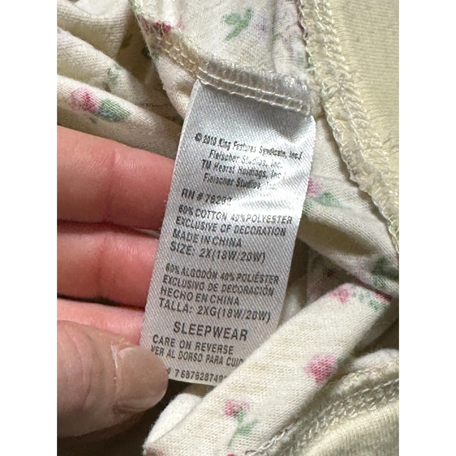 Betty Boop Yellow Graphic PJ Pants Size XXL - Image 4