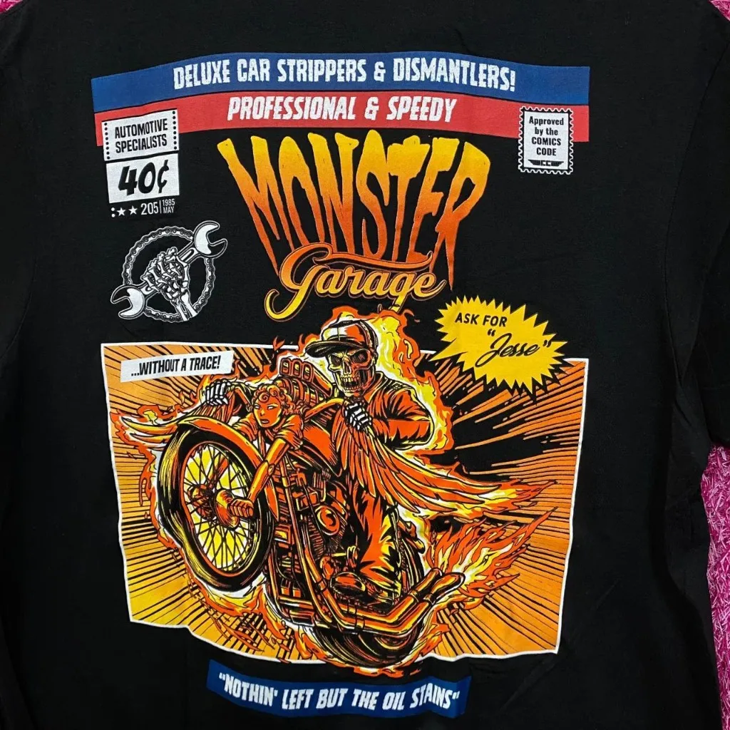 Monster Garage Inferno Rider Comics Cover TV Series Tee L  - Image 2