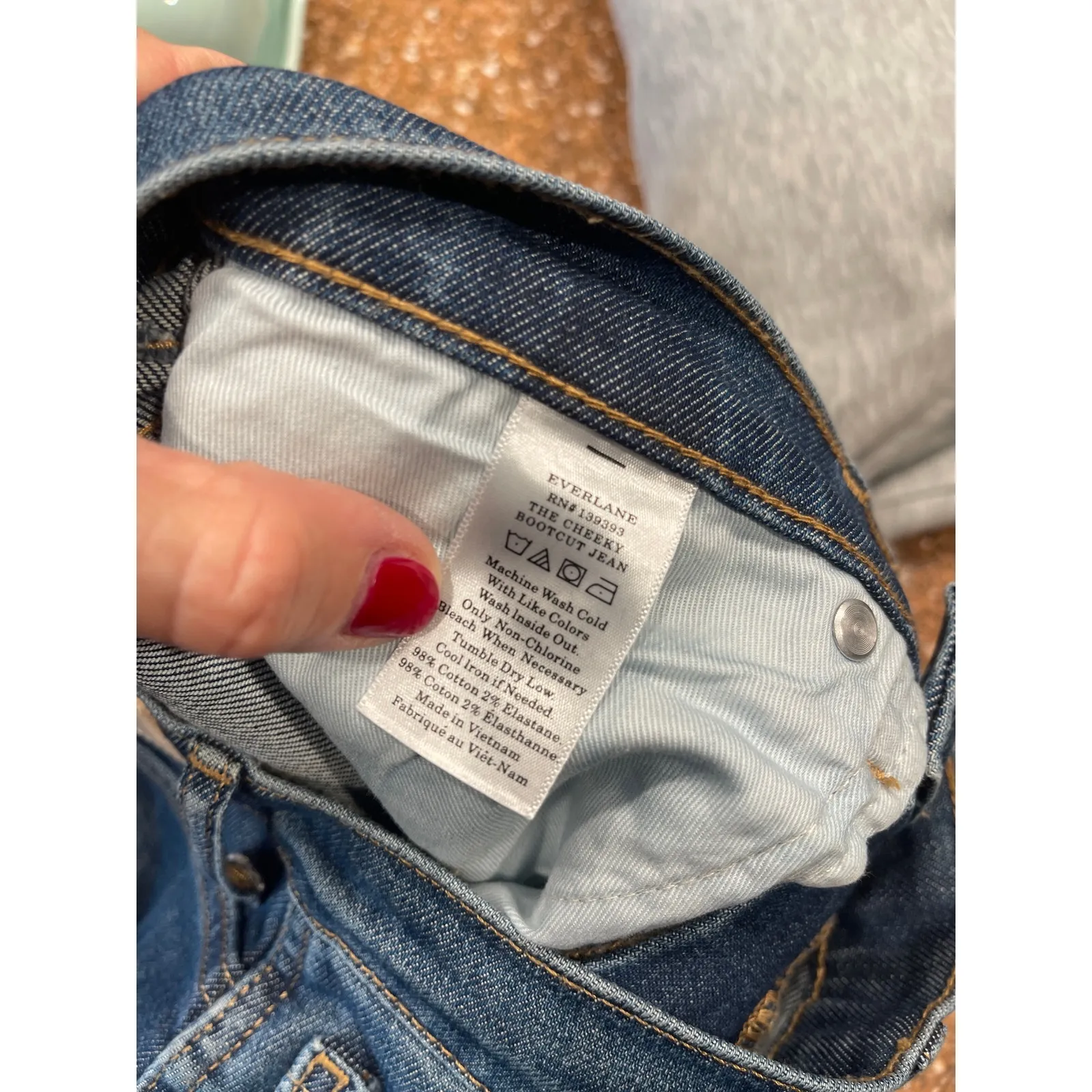 Everlane Mixed denim cropped ankle jeans size 27 - Image 5