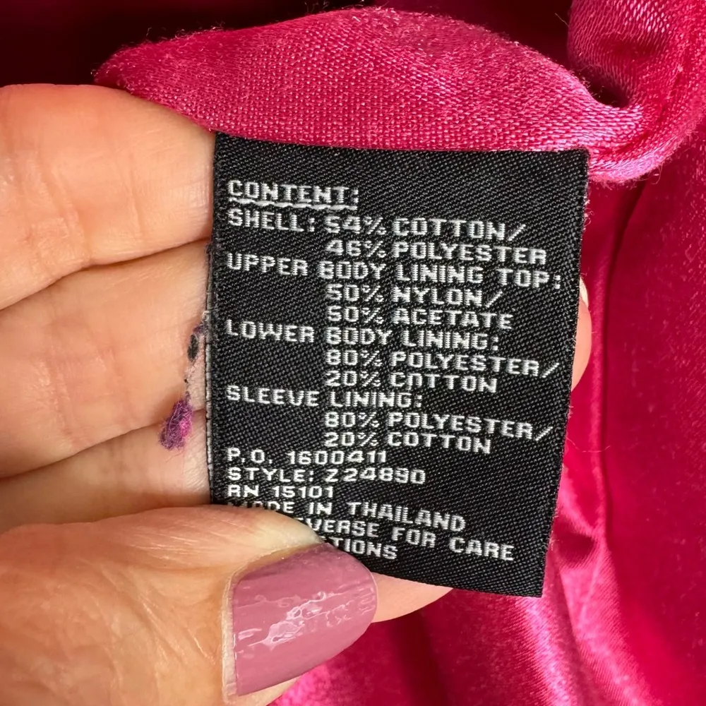 Jones New York Trench Coat in Dark Pink Size Medium Petite - Image 8