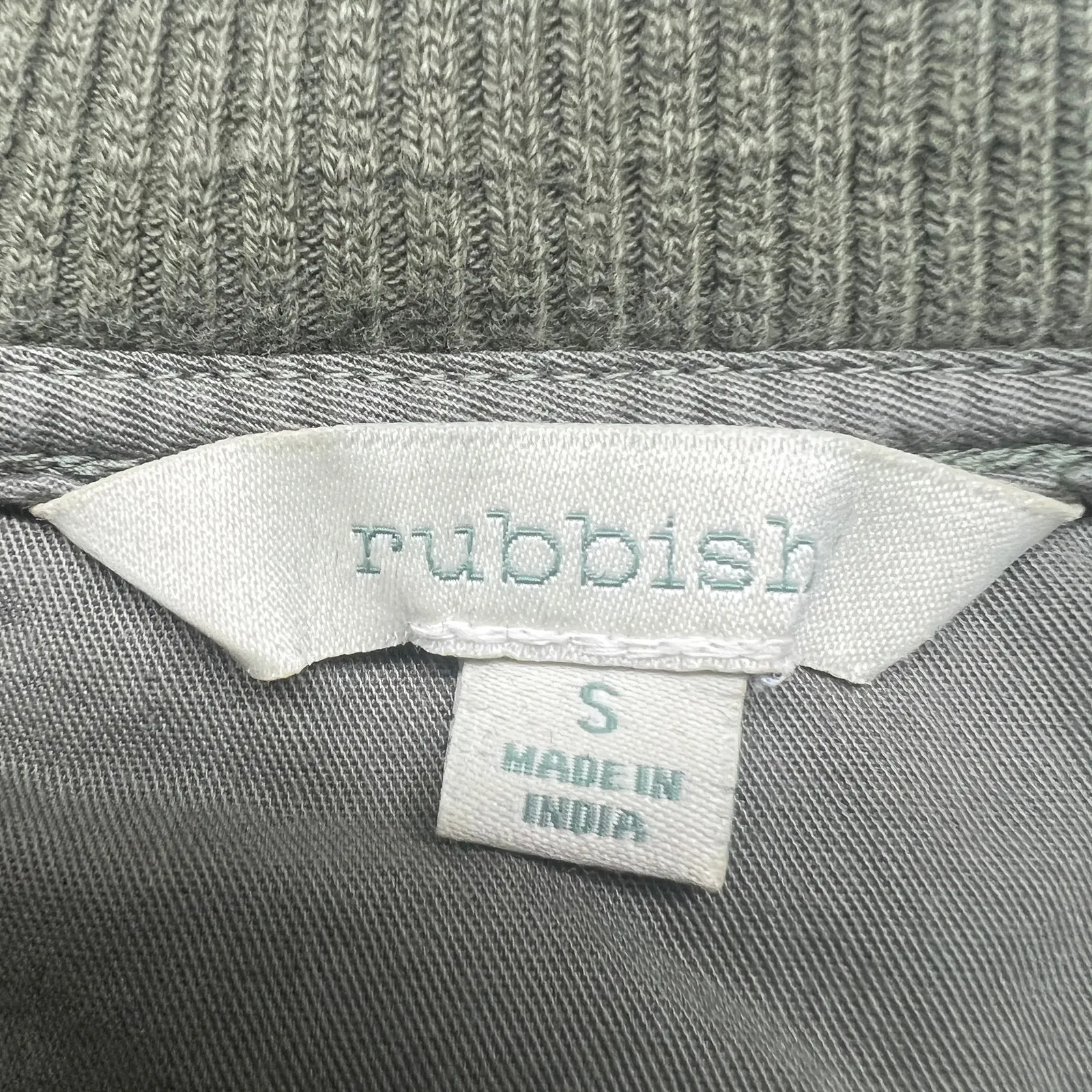 Rubbish Short Sleeve Jacket Womens Small Y2K Retro Preppy Grunge Dark Forest - Image 2