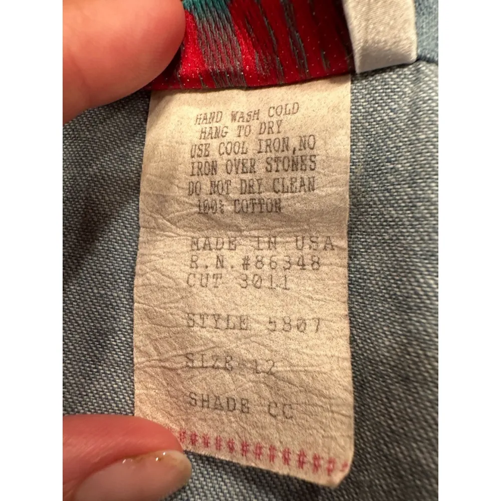 Women's Vintage City Girl Sport Blazer Size 12 Blue Embellished - Image 5