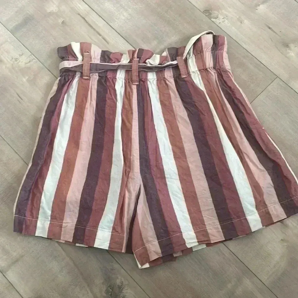 Madewell Paperbag Shorts in Rainbow Stripe Sz 2 - Image 10