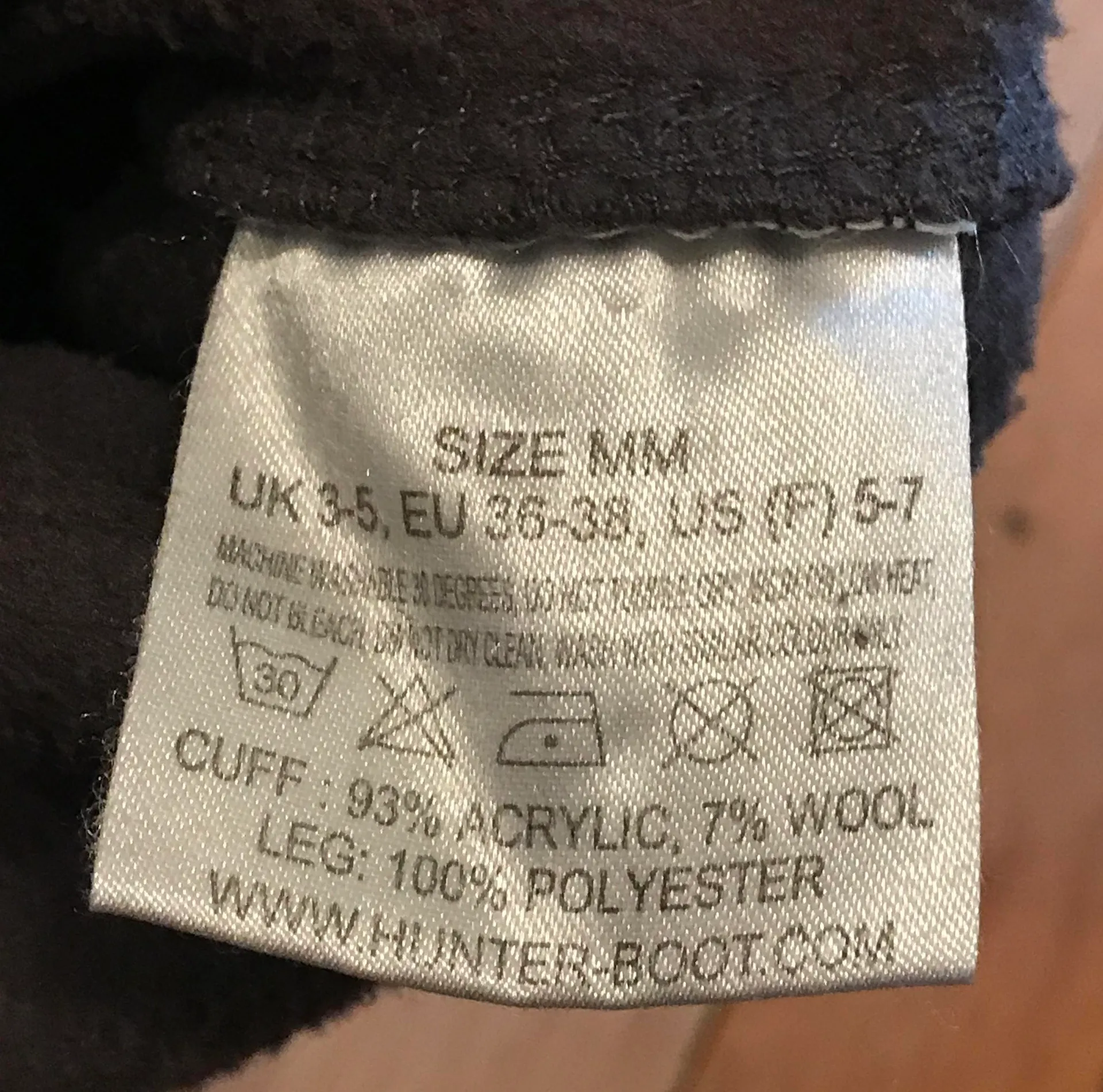 Hunter Socks Grey/Stripes Sz M - Image 5