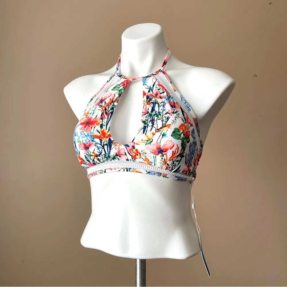 LUCKY BRAND | Floral Halter Neck Swim Top Sz M - Image 3