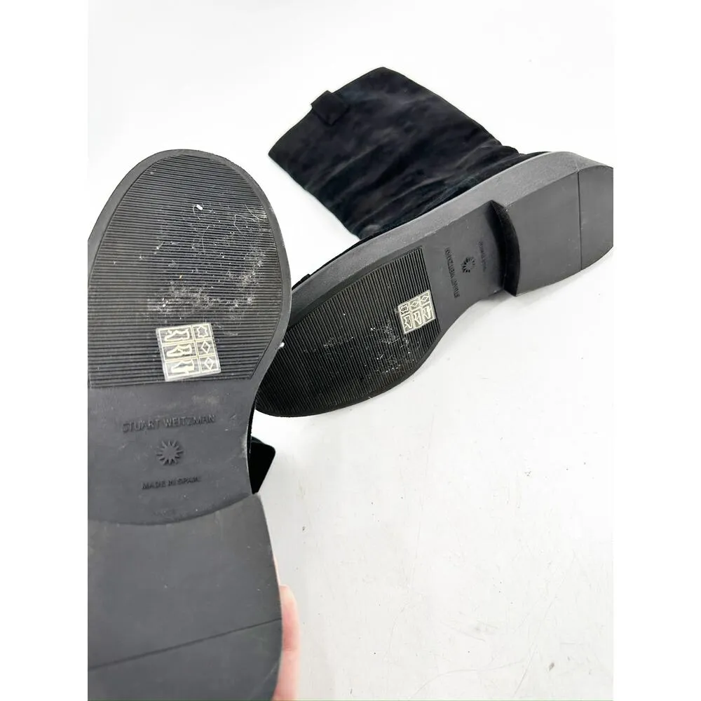 Stuart Weitzman Henley Black Suede Riding Boots 6.5 - Image 5