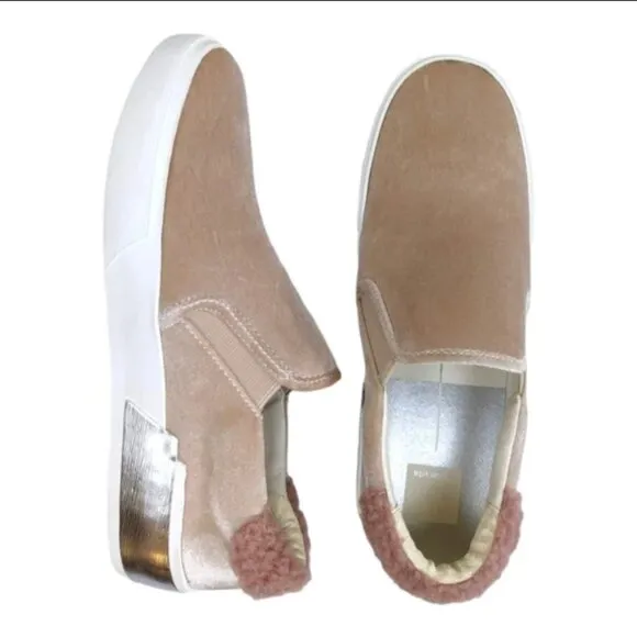 Dolce Vita Zaylor Low Wall Sneaker In Blush Velvet Size 9.5 Pull On Casual - Image 2