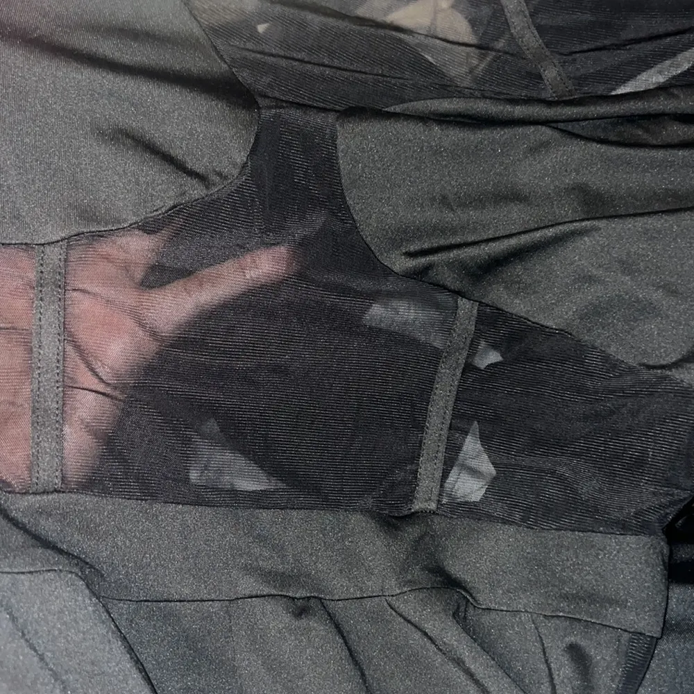 Black Sheer Top long sleeve Jumpsuit Size XL - Image 13