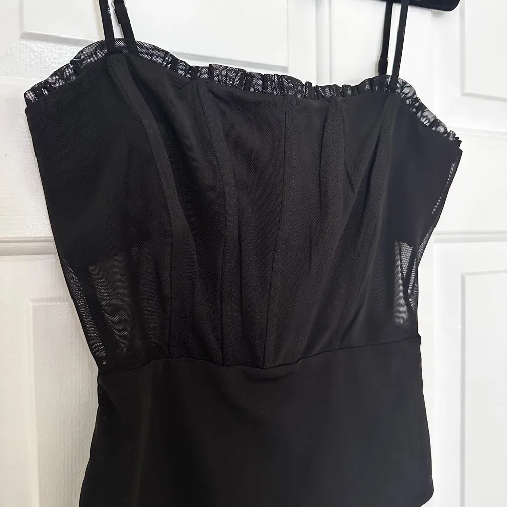 Black Mesh Bodysuit - Image 2