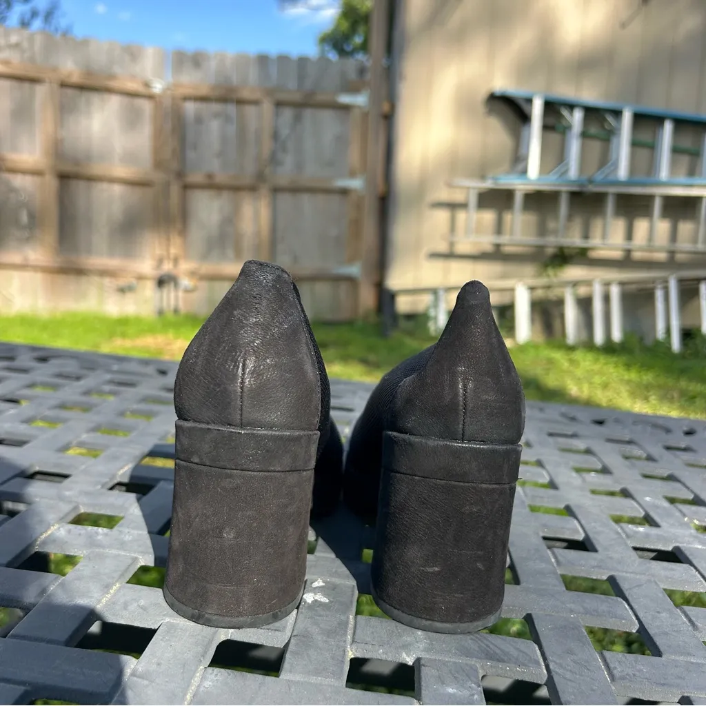 Eileen Fisher Signy Pump‎ Women Heel Platform Knit Shoe black size 5 - Image 5