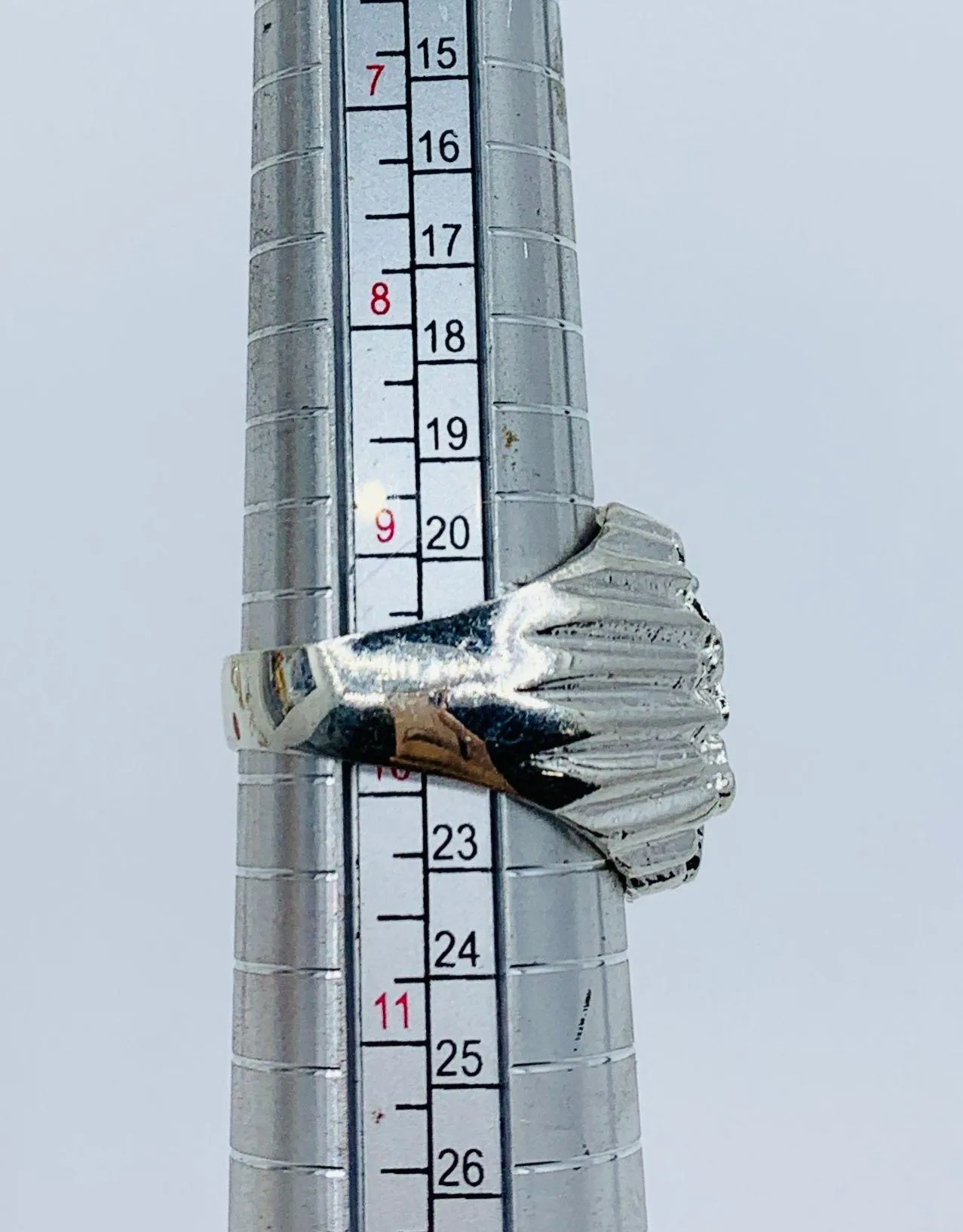 925 Sterling silver men’s Nugget Ring Size: 10 Anillo de Plata para hombre tamaño 10 - Image 5