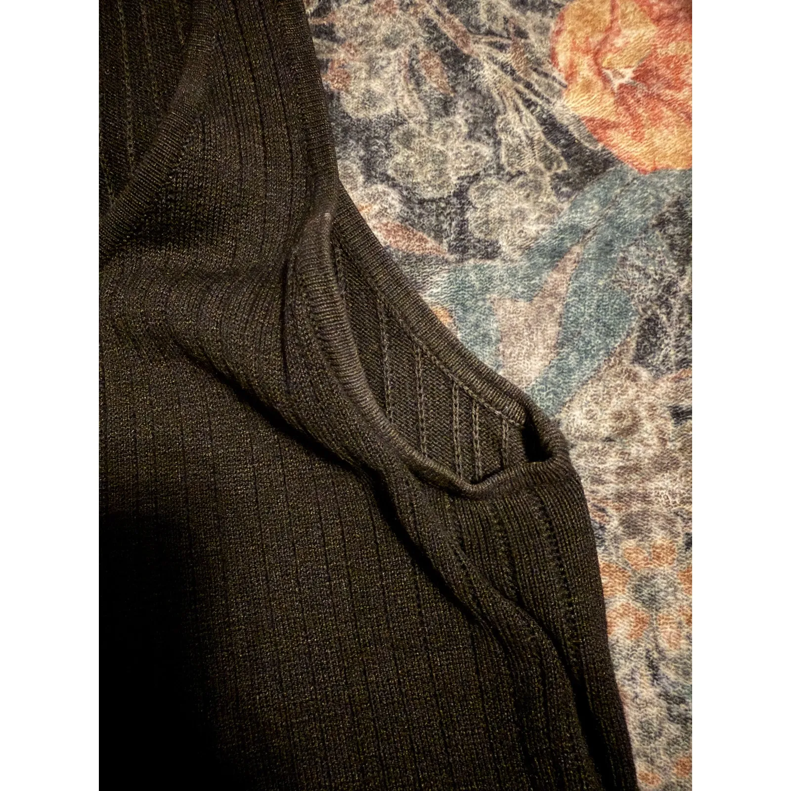 Vintage Lauren Ralph Lauren 100% Silk Ribbed Knit Black Tank Top Size Large - Image 9