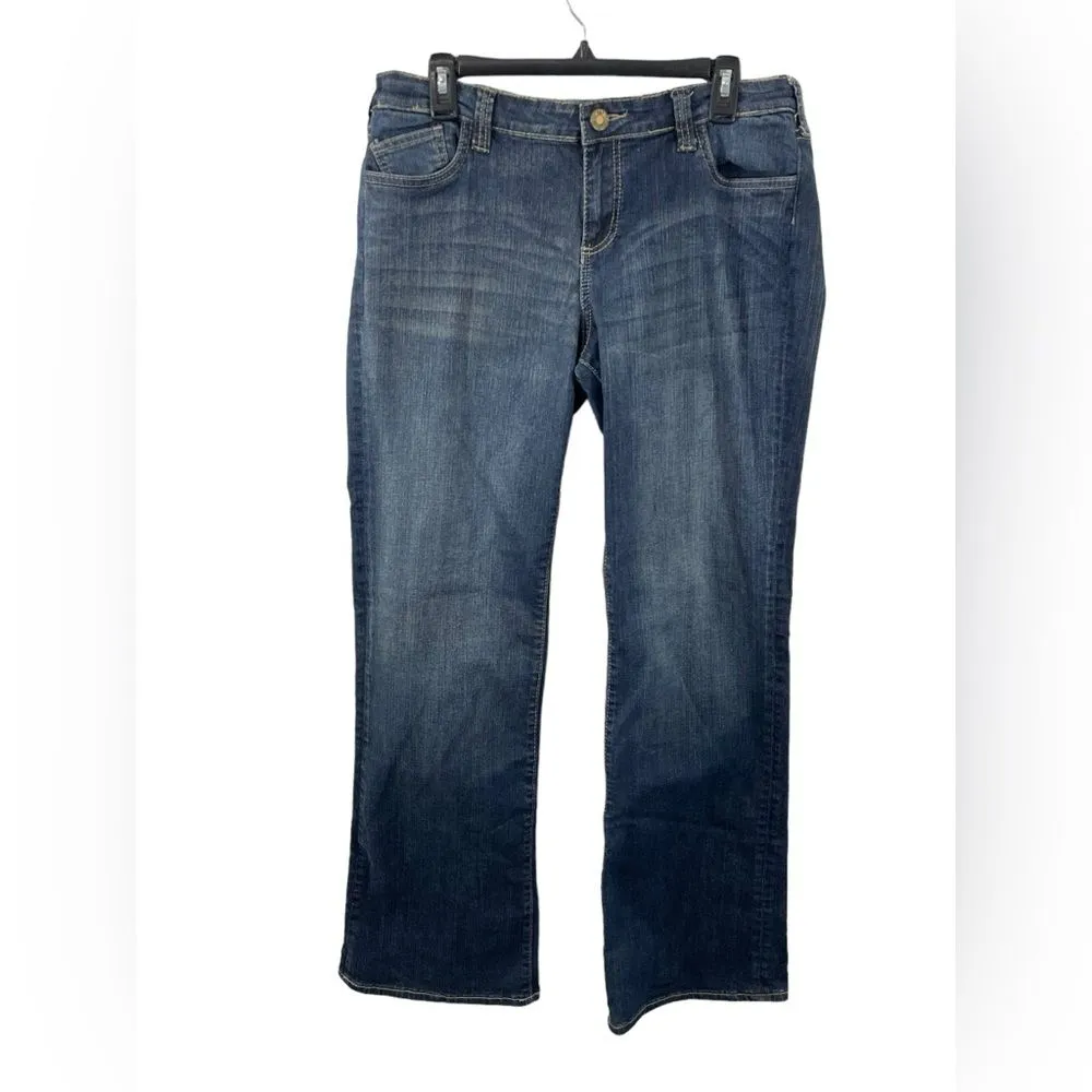 Kut From‎ The Kloth Mid Rise Boot Cut Denim Blue Jeans Size 12 / 14 - Image 2