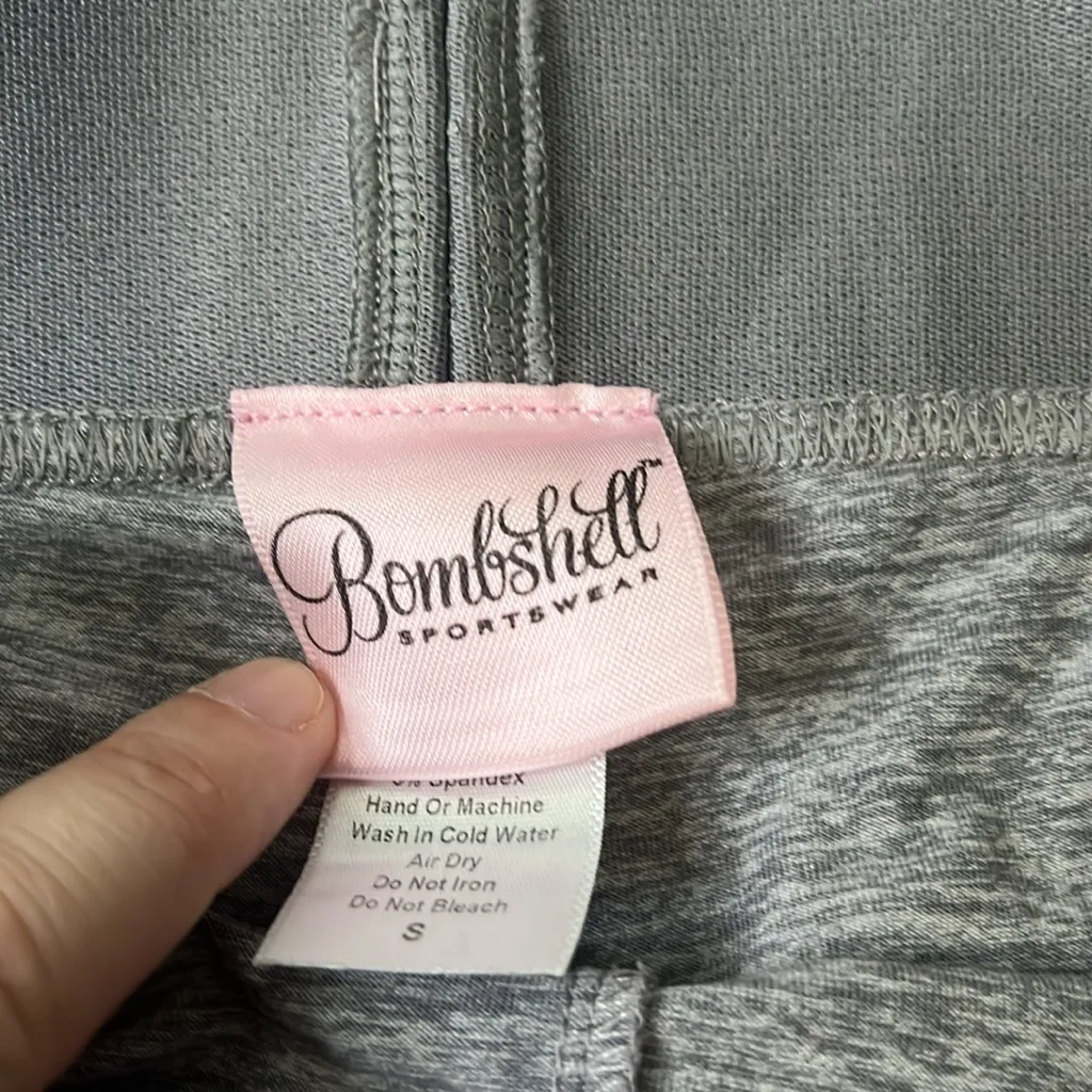 Bombshell Thigh High Leggings Gray/White Size Small - Image 3