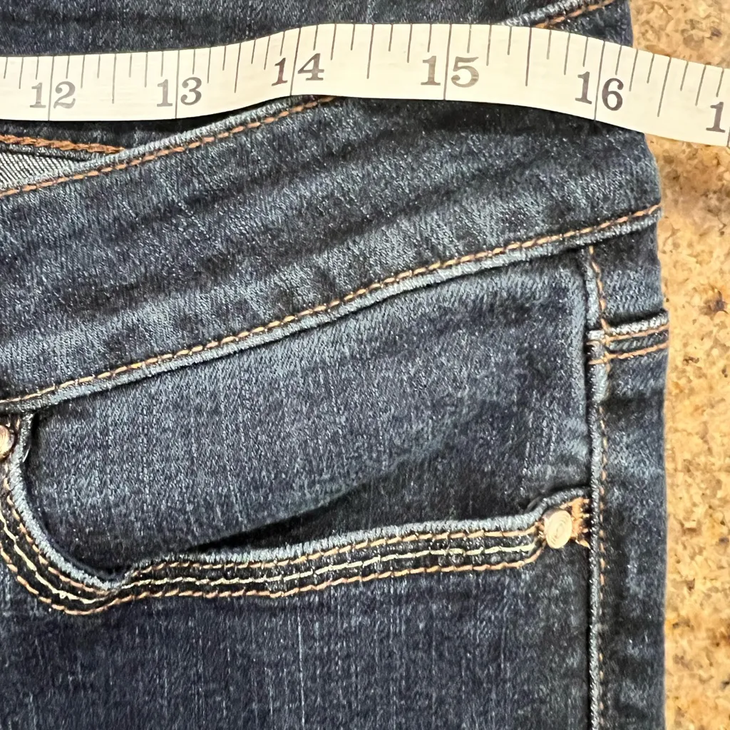 White House Black Market Dark Blue Skimmer Jeans Size 10 EUC - Image 3