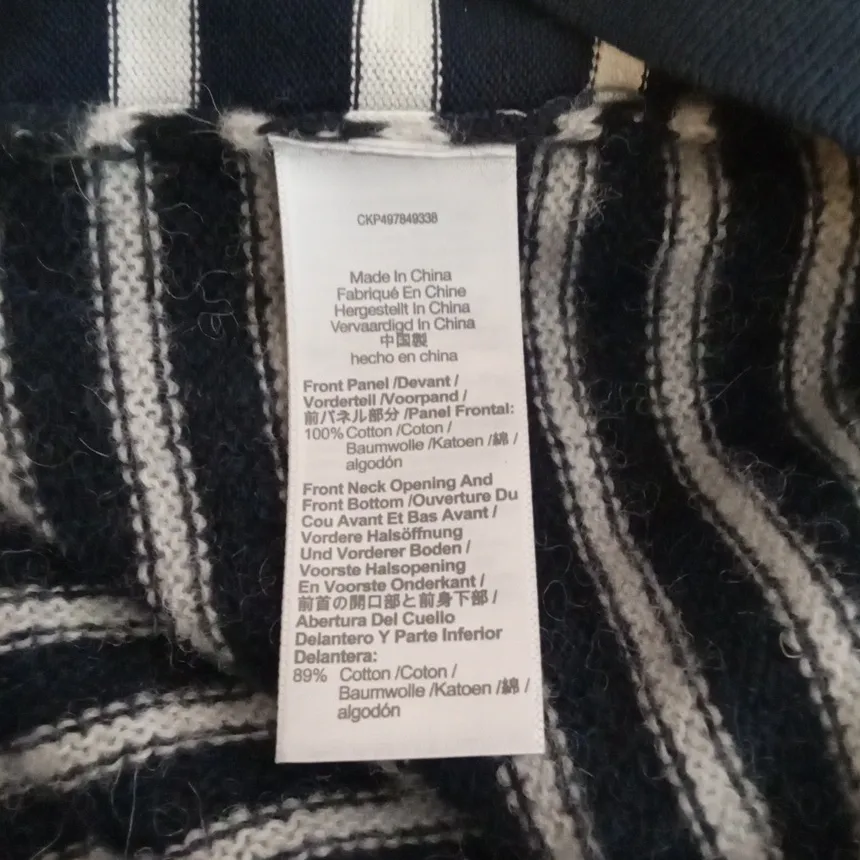 Madewell Navy and White Striped Sweater Mixed - Yarn Cotton Womens Medium - Image 5