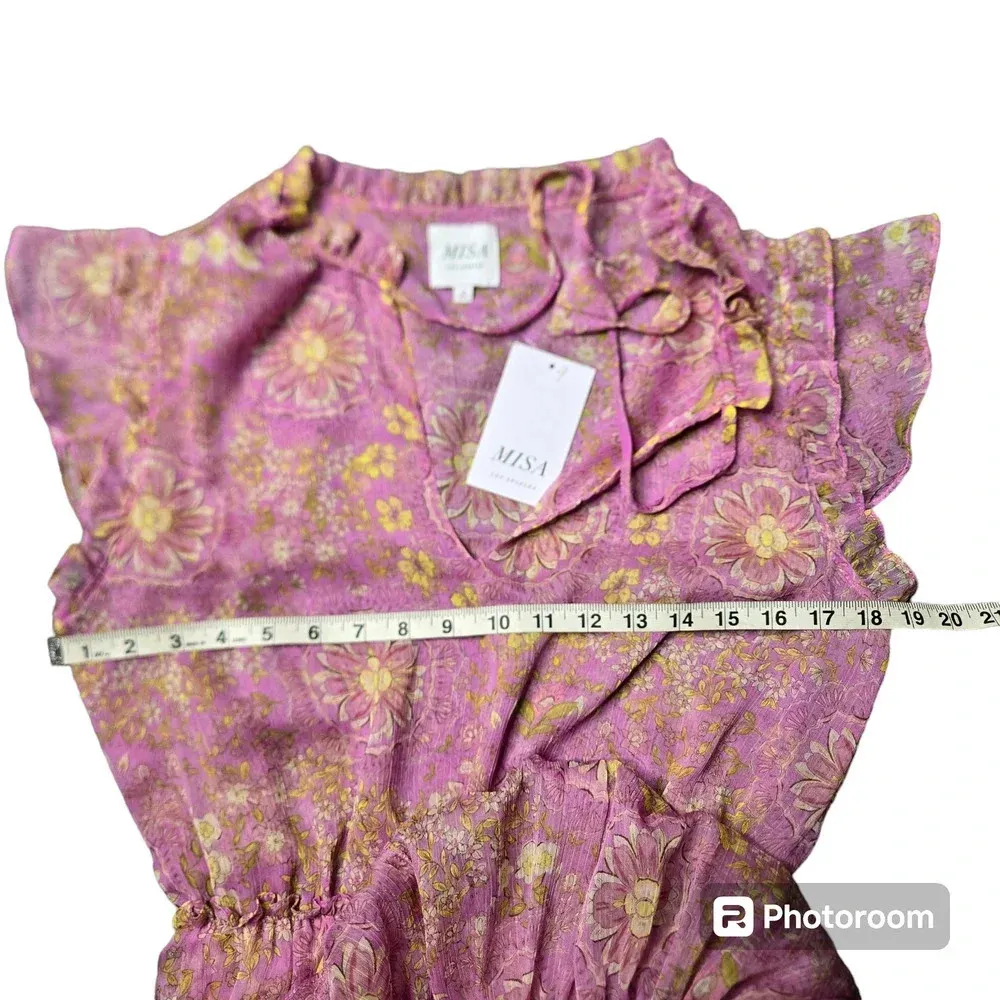 Misa Lilian Ruffled Chiffon Mini Dress - Image 5