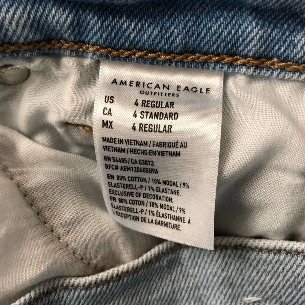 American Eagle Womens Mom Jeans High Waist Light 4 - Image 5