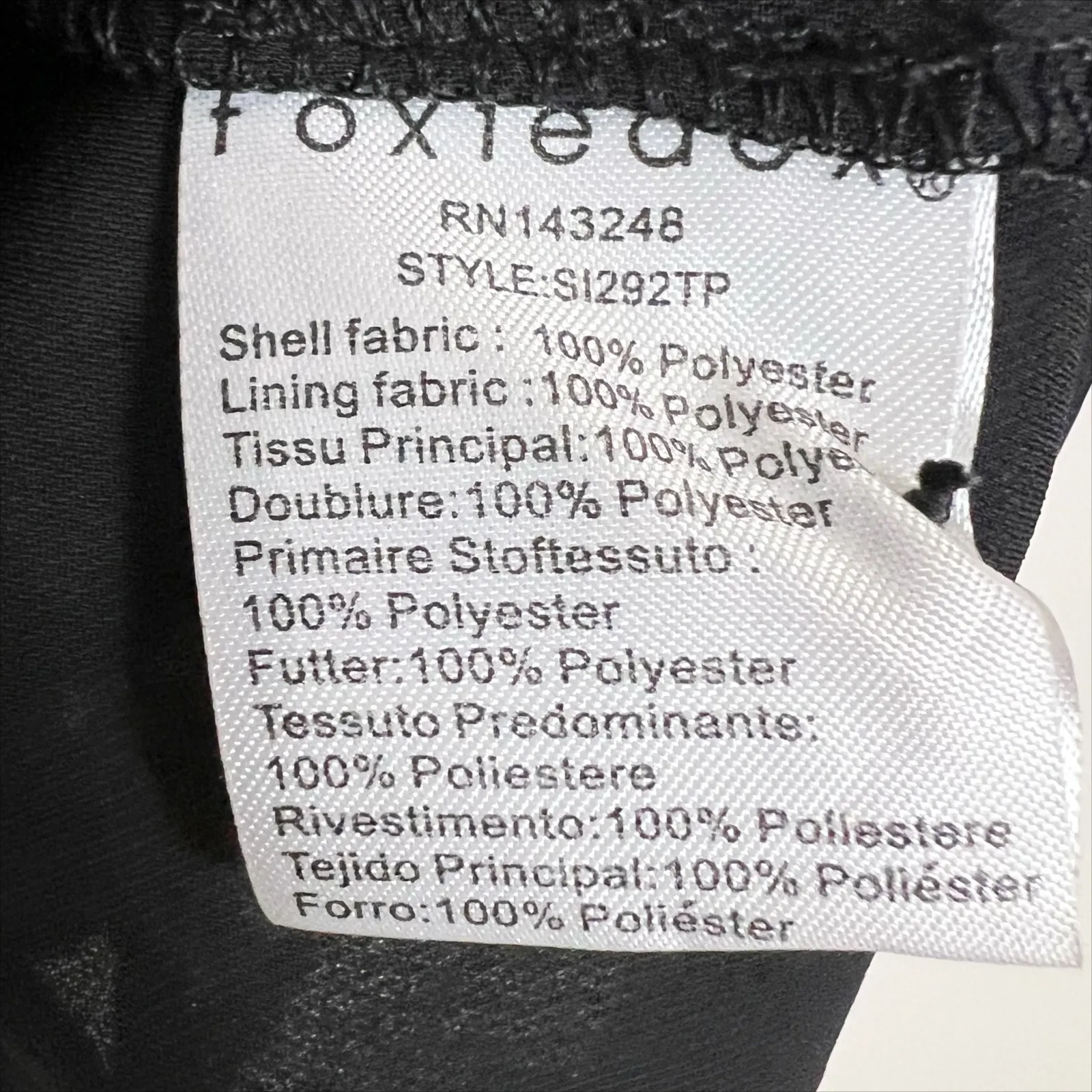 Foxiedox Black Floral Blouse Top With Sheer Mesh Detail Size XS - Image 6